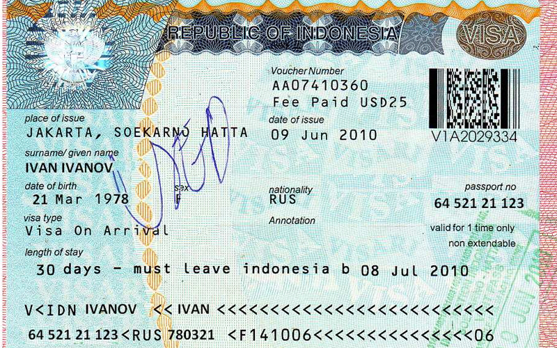 Виза в Индонезию